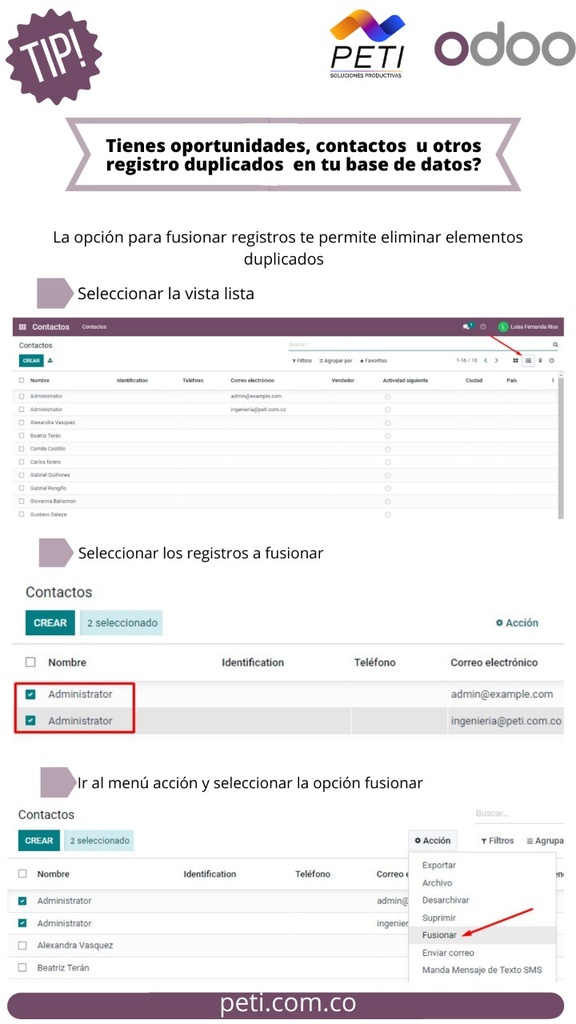 Eliminar registros duplicados en Odoo